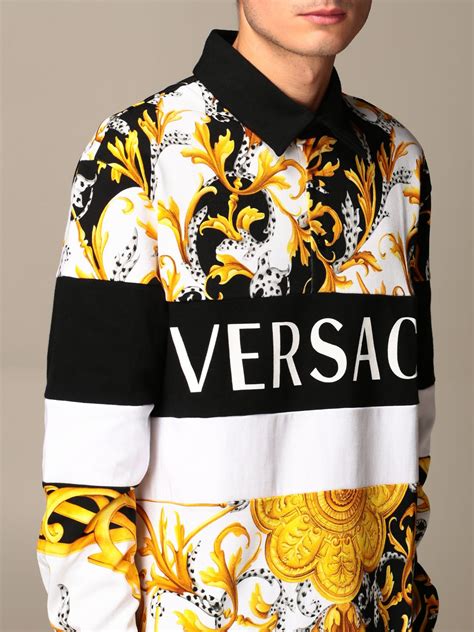 versace pulli weiß|versace sweatshirts for men.